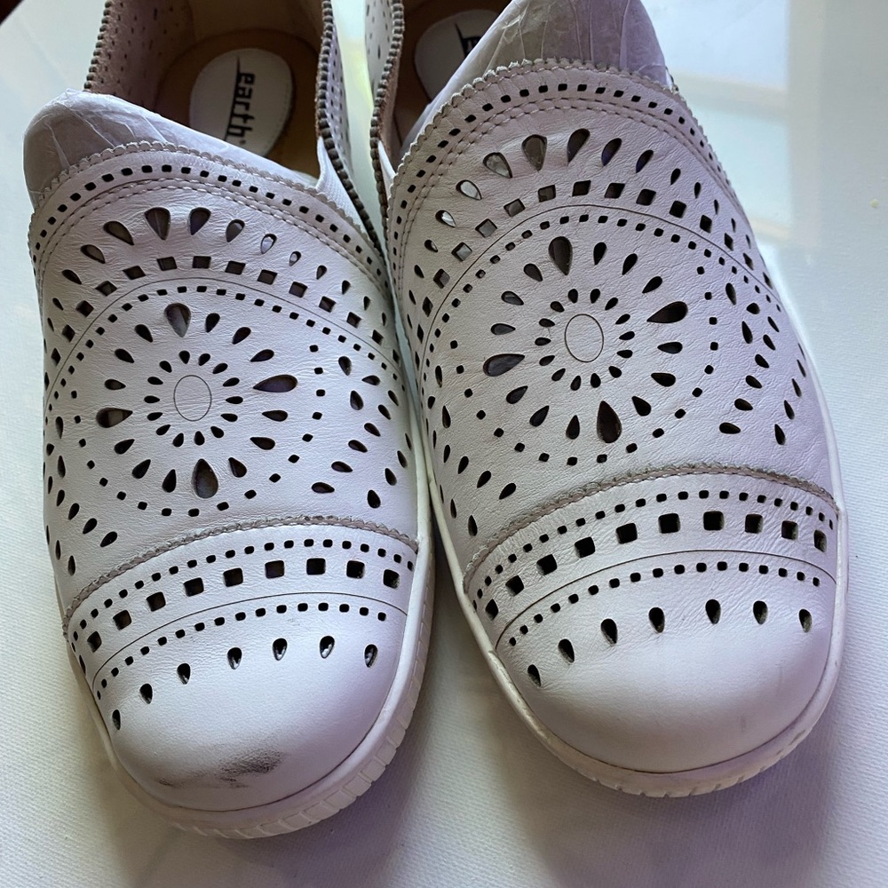 Earth White Flats with Intricate Perforations
